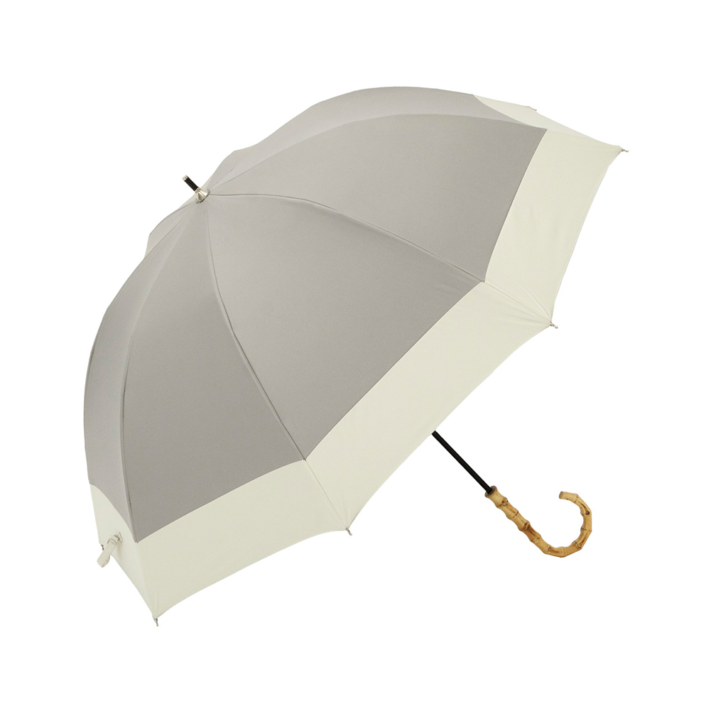 ビコーズ because 長傘 日傘 雨傘 傘 バンブーハンドル バイカラーラージ 晴雨兼用 完全遮光 B-937249 | KIZAWA | 03