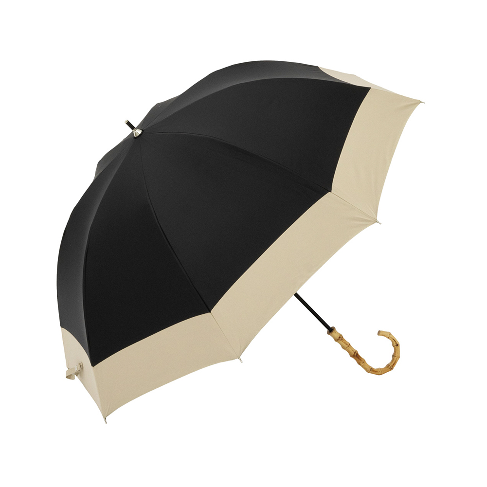 ビコーズ because 長傘 日傘 雨傘 傘 バンブーハンドル バイカラーラージ 晴雨兼用 完全遮光 B-937249 | KIZAWA | 04