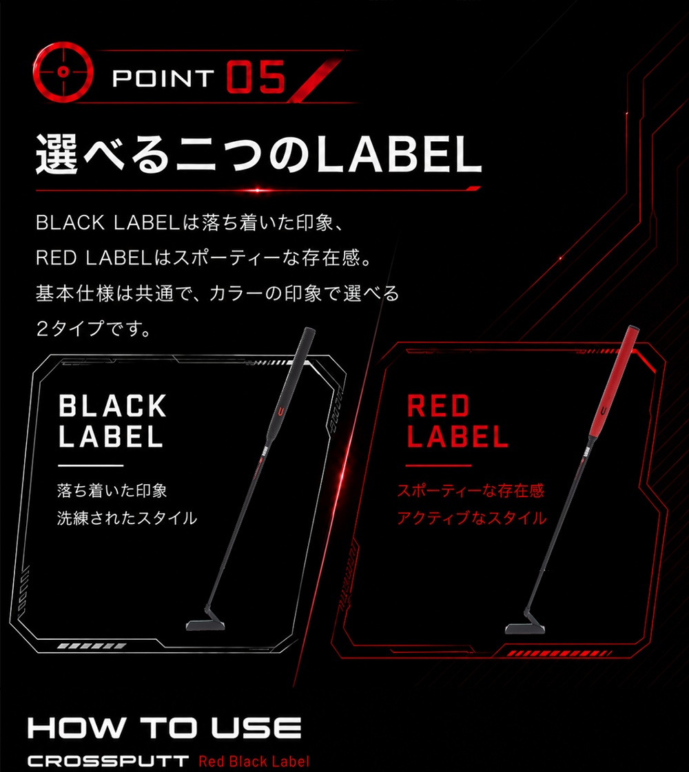 並行輸入品】 Crossputt クロスパット Red Black Label パター レッド