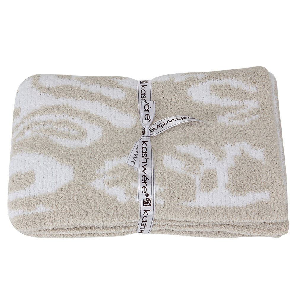 【値下げ】kashwere カシウエア　ブランケット　ダマスク BLANKET / DAMASK(135×183cm silver blue/creme): BLANKET