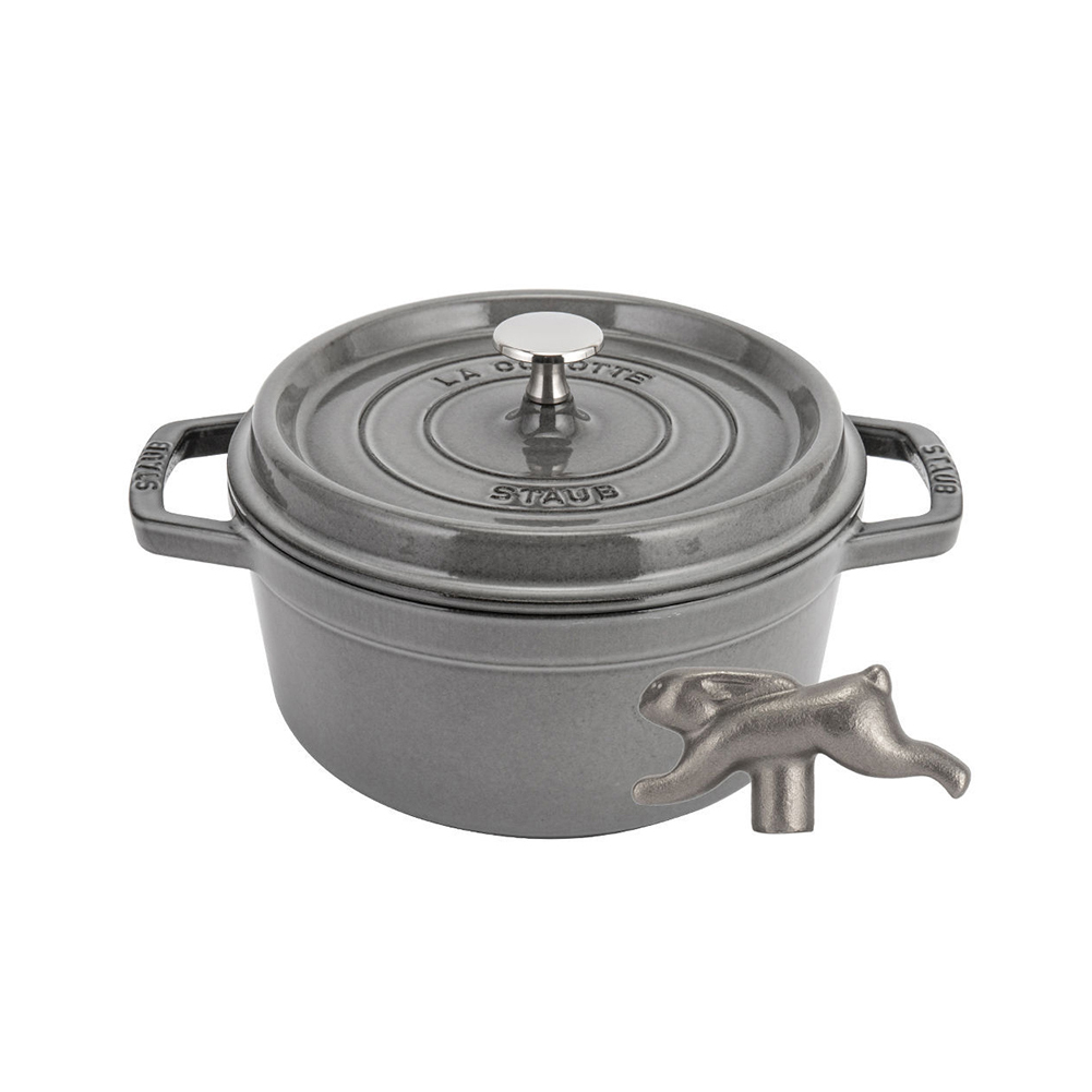 STAUB 両手鍋 グレー 22cm Staub（ストウブ） 【並行輸入品】 鍋 22cm ピコ・ココット ラウンド
