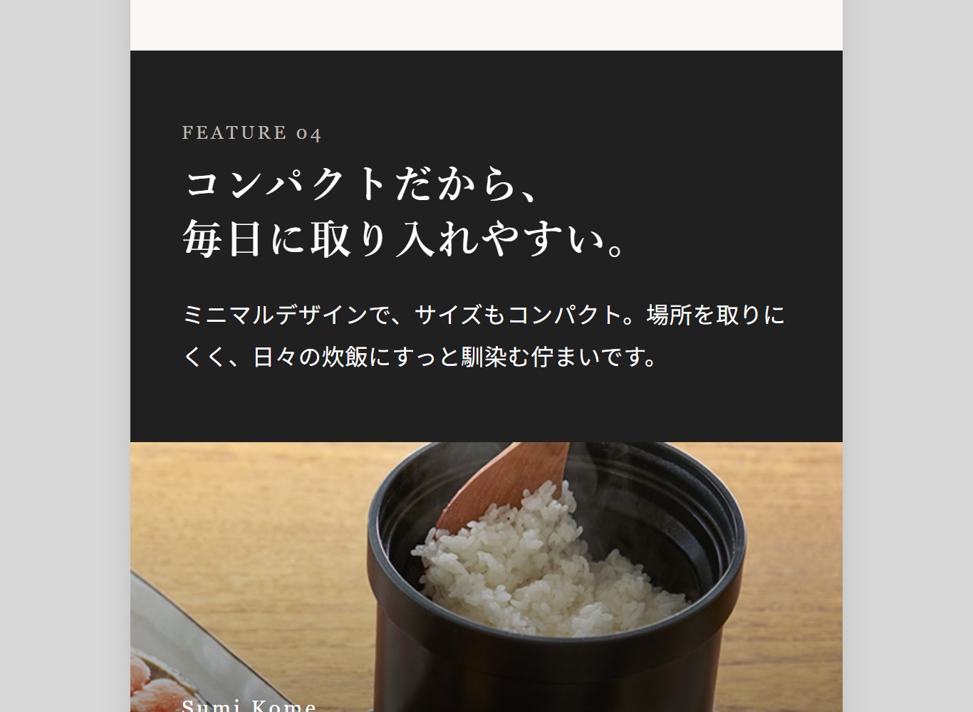 Sumi あやせものづくり研究会 Kome スミ コメ 炊飯鍋 ごはん鍋 2合炊き