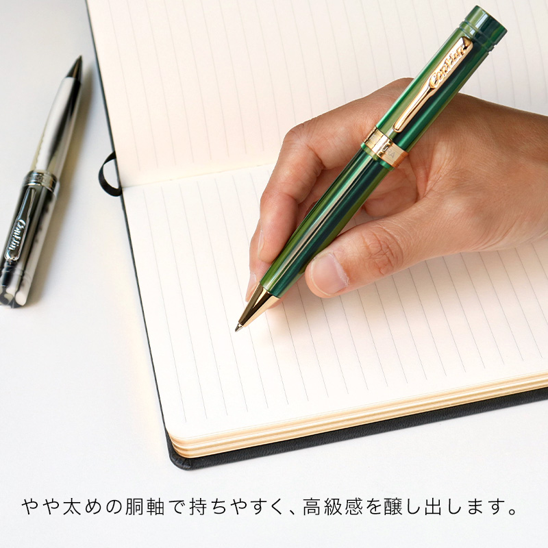 公式【名入れ無料】コンクリン 日本限定 エンデューラ ボールペン Conklin 油性 レジン 樹脂 グリーン ブラック＆ホワイト ストライプ 縞模様｜pellepenna｜09