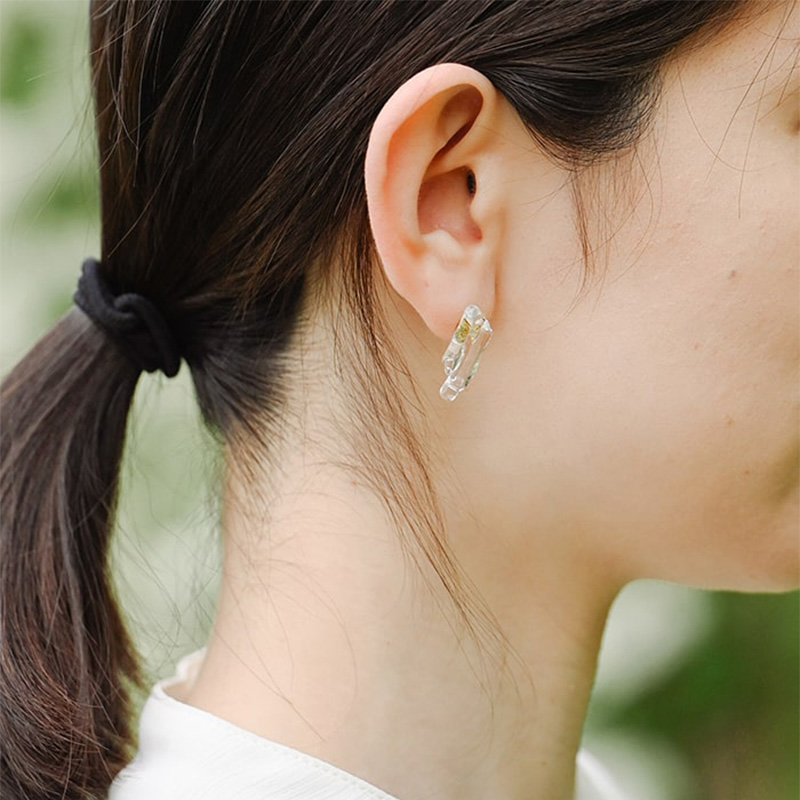 【HARIO】ハリオ ピアス アクセサリー ハノン HAA-HN-P ガラス 楽譜 耐熱ガラス  女性 レディース おしゃれ 上品 カジュアル フォーマル ジュエリー 正規販売の画像