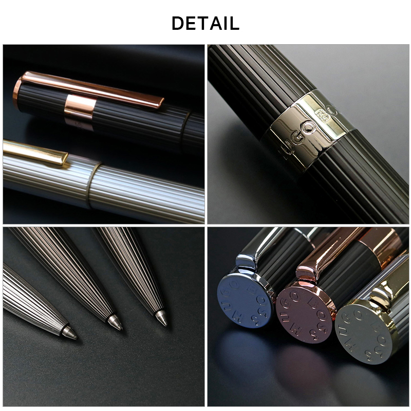 HUGO BOSS ボールペン ギア ピンストライプ ブラック/ローズゴールド HUGO BOSS 公式【正規販売店】HUGO ヒューゴボス ギア ピン