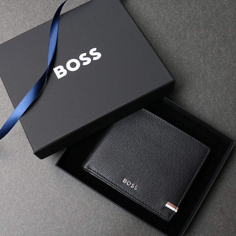 BOSS（HUGO BOSS） 【BOSS】ボス 二つ折り財布 レザー 革 財布