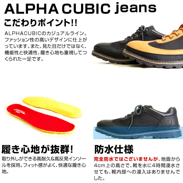 ALPHA CUBIC アルファキュービックジーンズ スニーカー シューズ