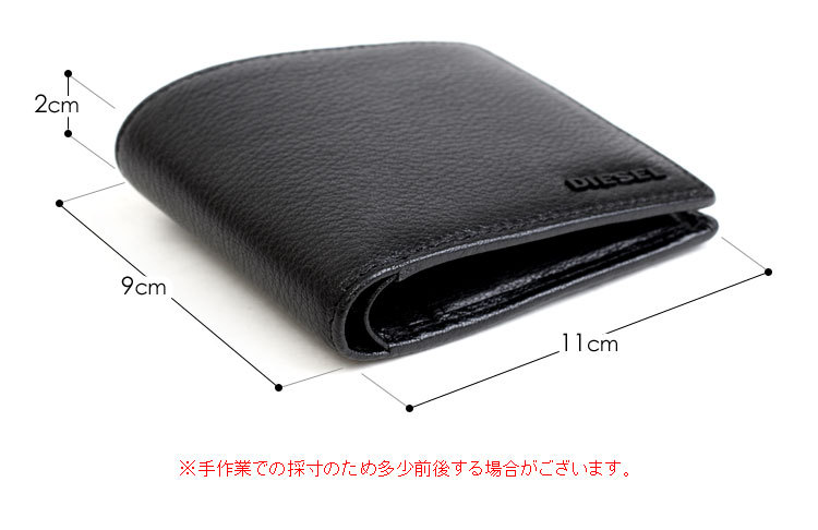 DIESEL ディーゼル HIRESH S 二つ折り財布 メンズ ブラック 黒