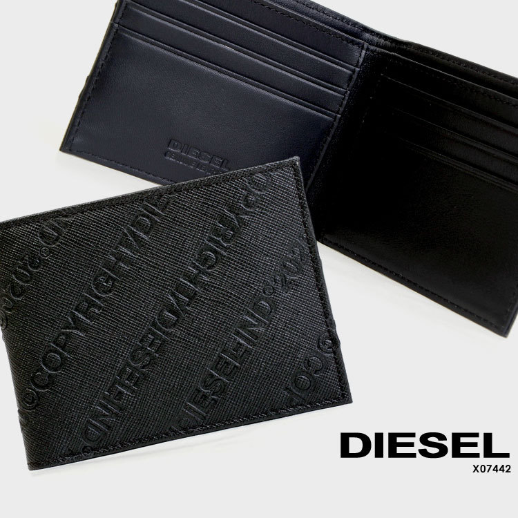ディーゼル NEELA XS 二つ折り財布 メンズ ブラック 黒 