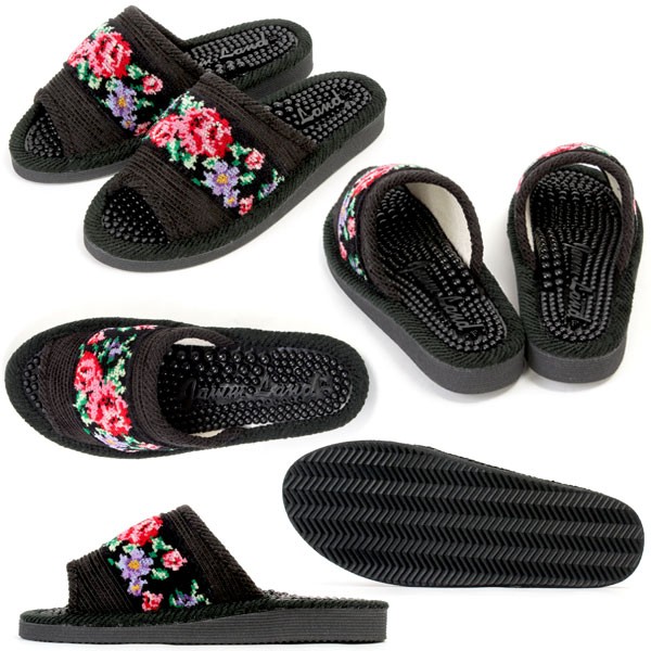 日本製 健康スリッパ 健康サンダル シェニール織 通気性 レディース