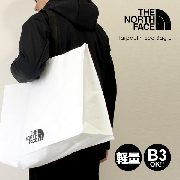 ノースフェイス Tarpaulin Eco Bag LARGE トートバッグ エコバッグ 2WAY ホワイト THE NORTH FACE NG2PN62A | THE NORTH FACE | 01