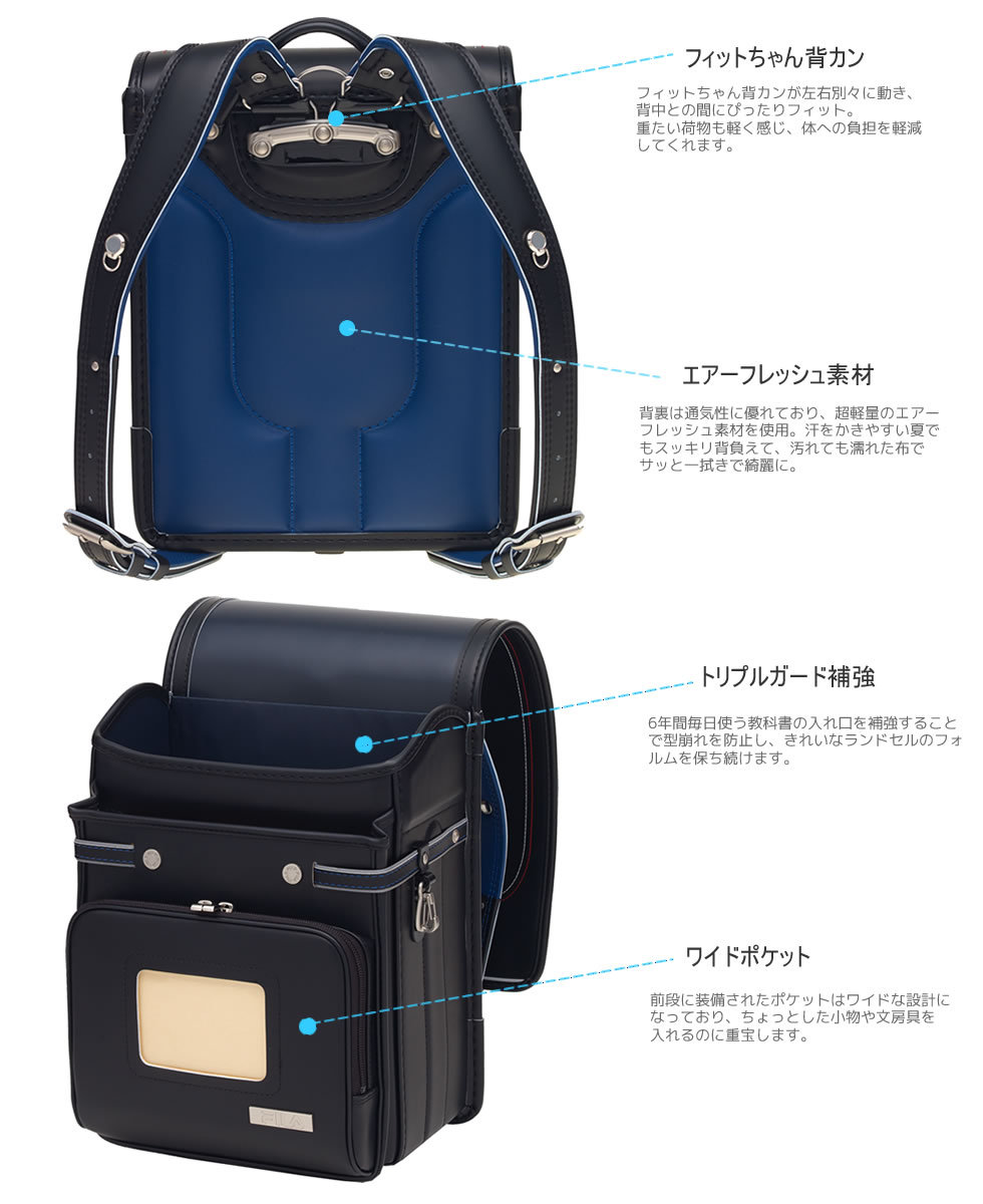 ランドセル 男の子 22 くるピタ フィラ Fila おしゃれスポーティー フィットちゃん クラリーノ かっこいい 直営店6年保証 ブラック マリン 青 ホワイト 白 送料無料 1fl26k ランドセル バッグのマツモト バッグとランドセルのアウトレット型落ちランドセル