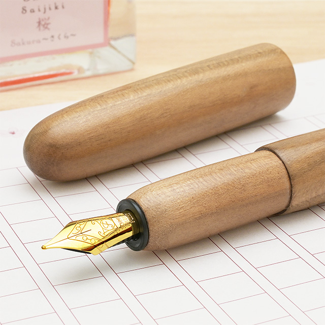 万年筆 平井木工挽物所 雲舟シリーズ 桜 SK-M 木軸筆記具 木製 さくら