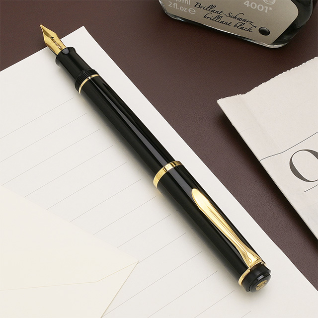 Pelikan（ペリカン） 万年筆 名入れ クラシック P200 ブラック 24金