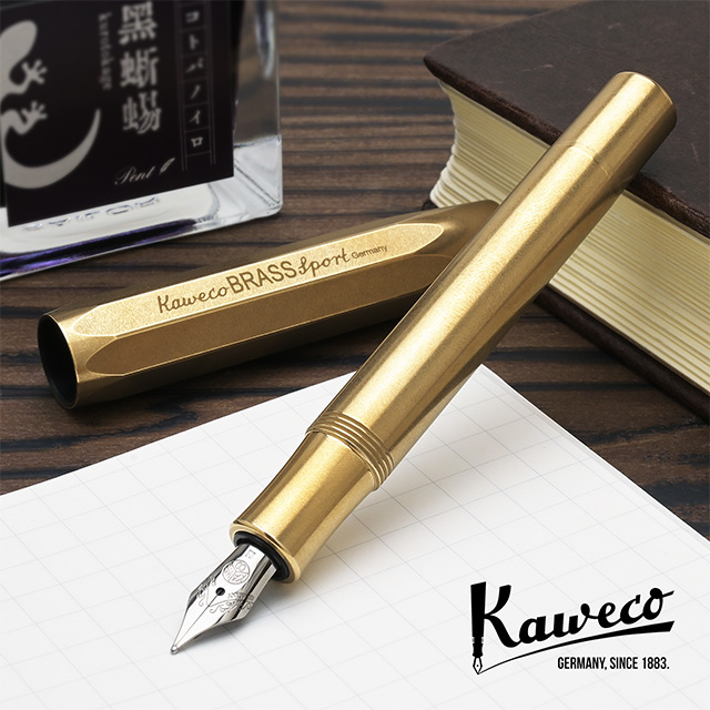 Kaweco（カヴェコ） 万年筆 名入れ ブラススポーツ BRFP-BR 敬老の日