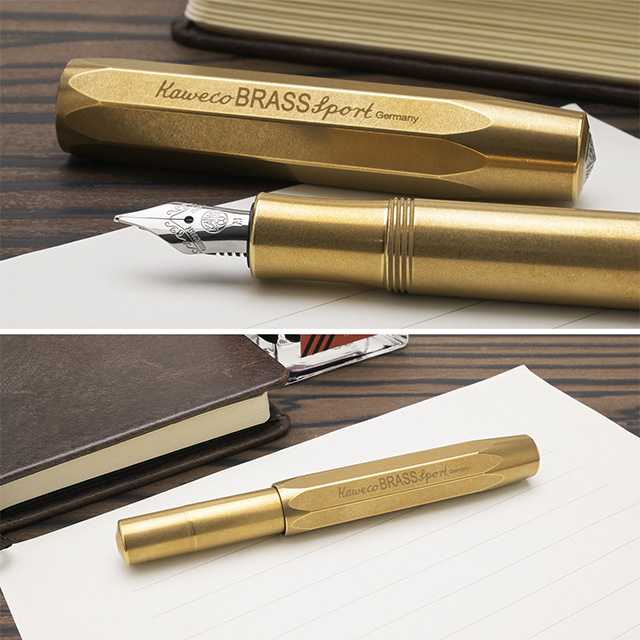 Kaweco（カヴェコ） 万年筆 名入れ ブラススポーツ BRFP-BR 敬老の日