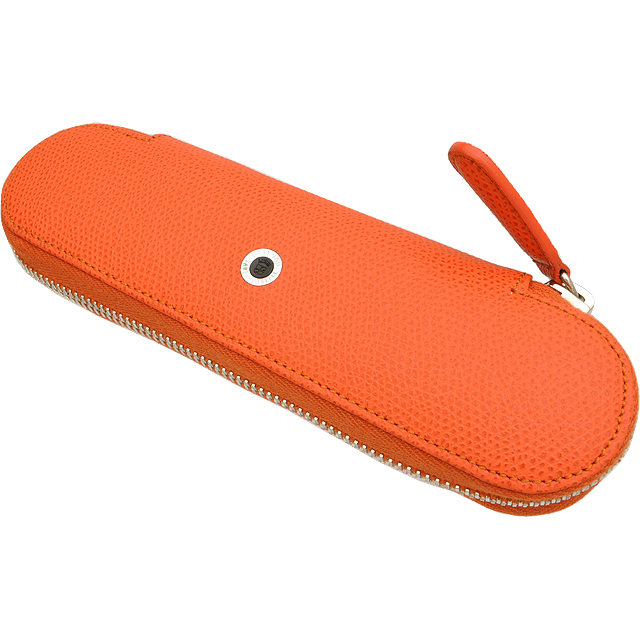 ファーバーカステル ペンケース 筆箱 革 2本用 おしゃれ グレイン