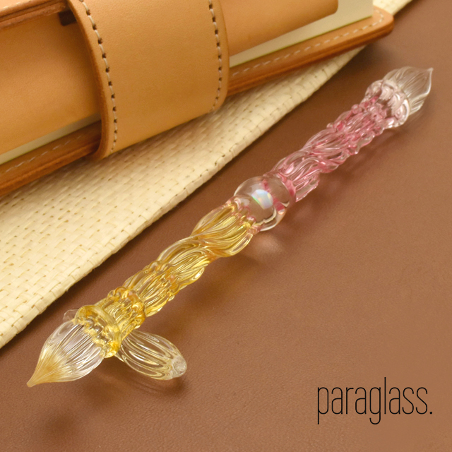 paraglass ガラスペン クリア/イエロー ガラスペン パラグラス paraglass 2way glass pen レモンイエロー