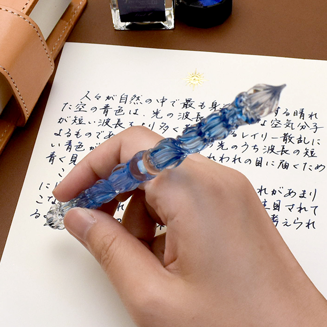 ガラスペン 日本製 パラグラス 2way glass pen オパリンブルー