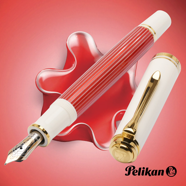Pelikan（ペリカン） 万年筆 スーベレーン M600 レッドホワイト 特別