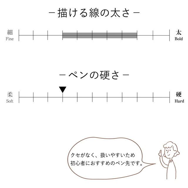 タチカワ ペン先 日本字ペン 3本入り T443