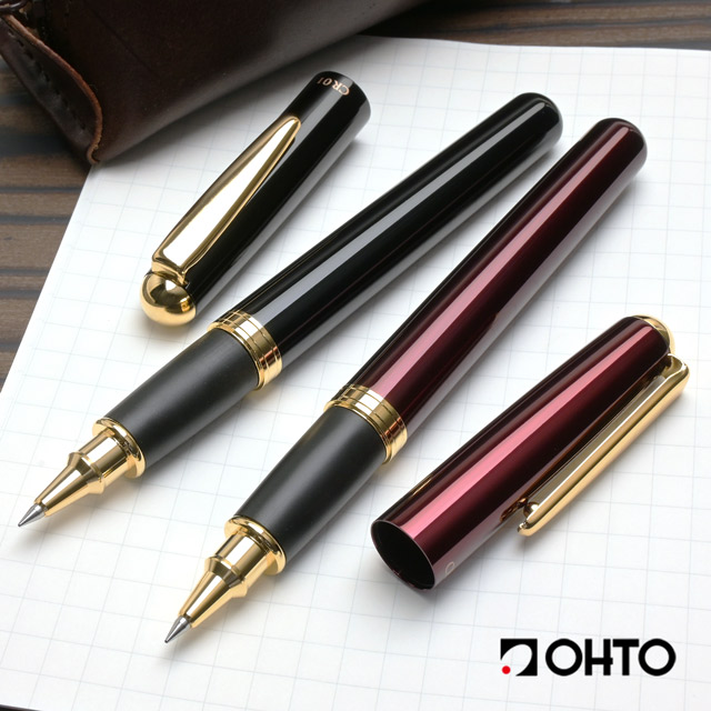 OHTO（オート） ボールペン ゴールドパーツモデル 太軸 水性 水性