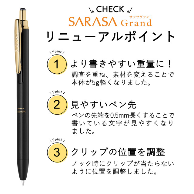 サラサ ジェルボールペン ゼブラ グランド 0.5mm リニューアルモデル