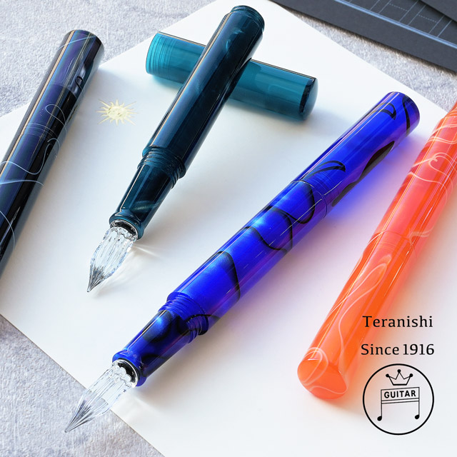 ガラスペン 寺西化学工業 ギター オーロラ コスモ キャップ付き ギフト