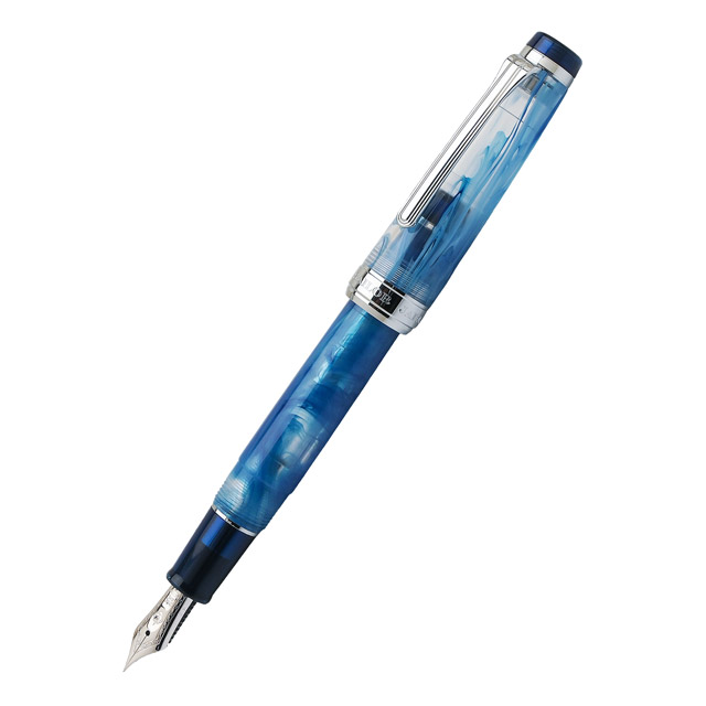 セーラー万年筆 万年筆 数量限定 ヴェイリオ ブルー パールオレンジ MS