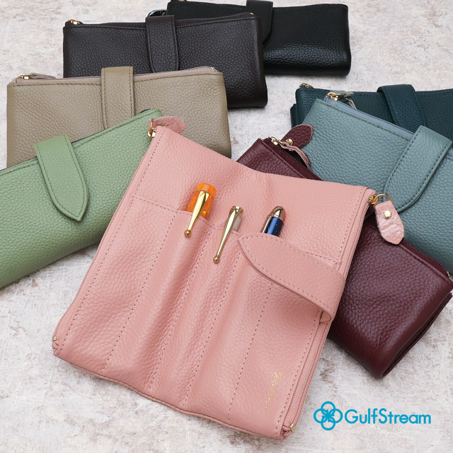 Gulf Stream（ガルフストリーム）本革ツインペンケース