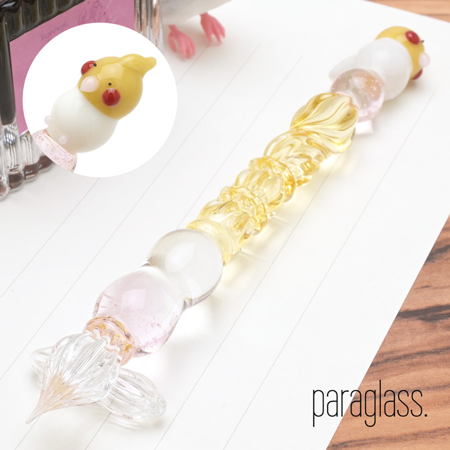 ガラスペン パラグラス paraglass animal glass pen オカメインコ 鳥