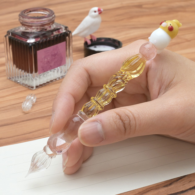 ガラスペン パラグラス paraglass animal glass pen オカメインコ 鳥