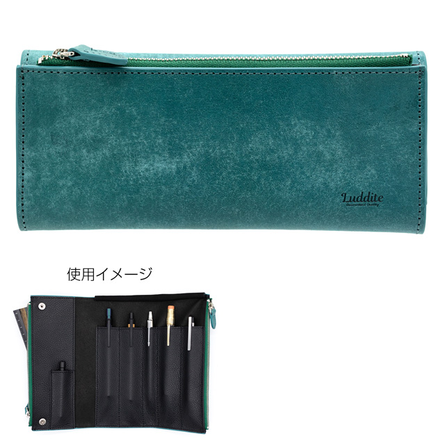 未使用品　ラダイト　ベンディペンケースエッセンシャルMAYA　ティール LUDDITE（ラダイト） ペンケース 筆箱 ベンディペンケース MAYA