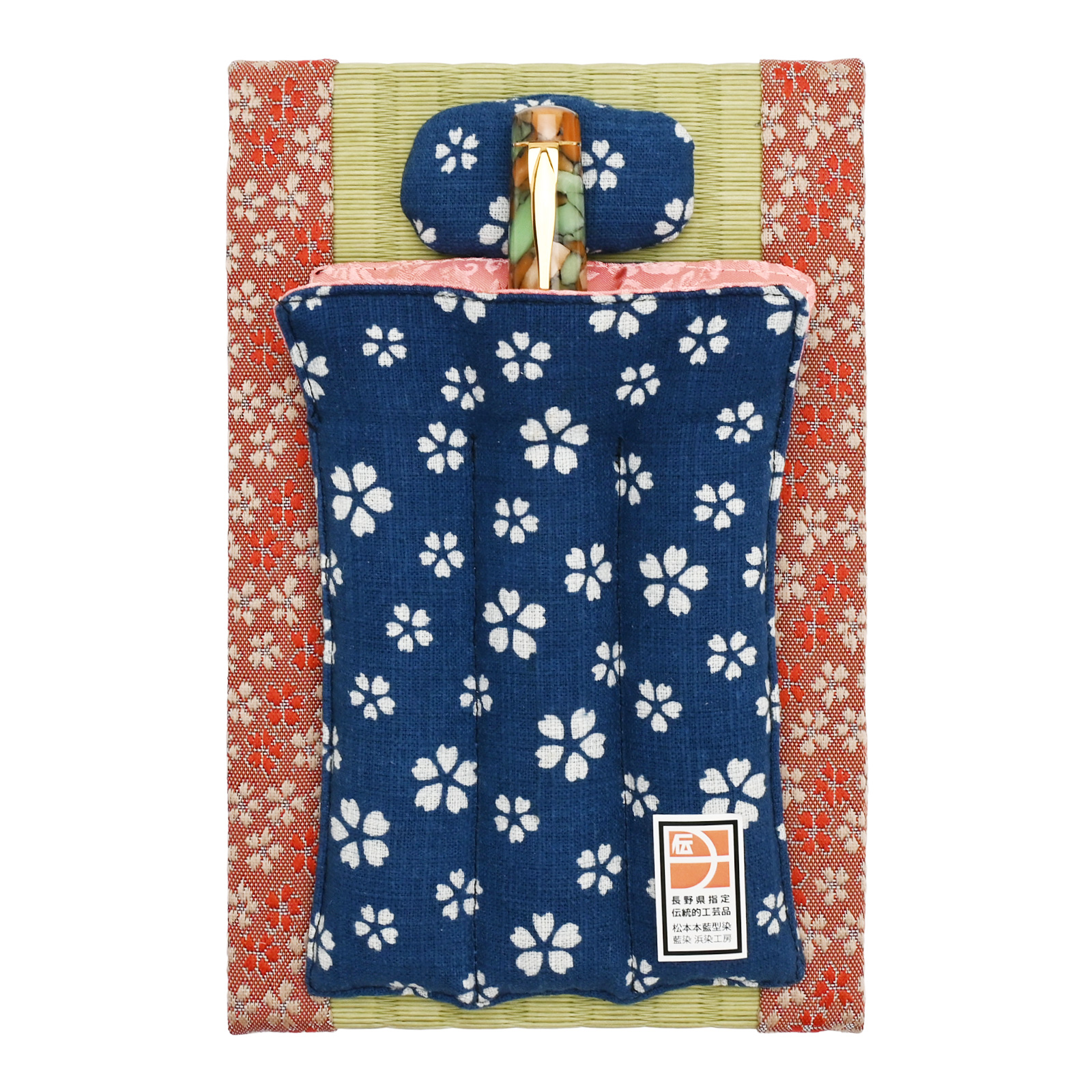 ペンケース 3本差し 万年筆のお布団 畳付き ペンレスト ペント