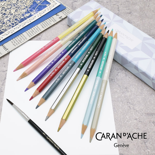 CARAN d'ACHE（カランダッシュ） 色鉛筆 18色 水溶性 バレンタイン2025