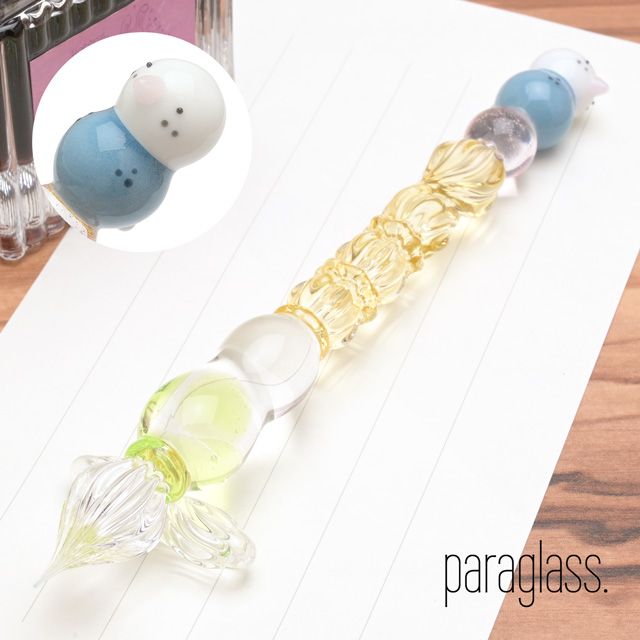 ガラスペン パラグラス animal glass pen セキセイインコ paraglass