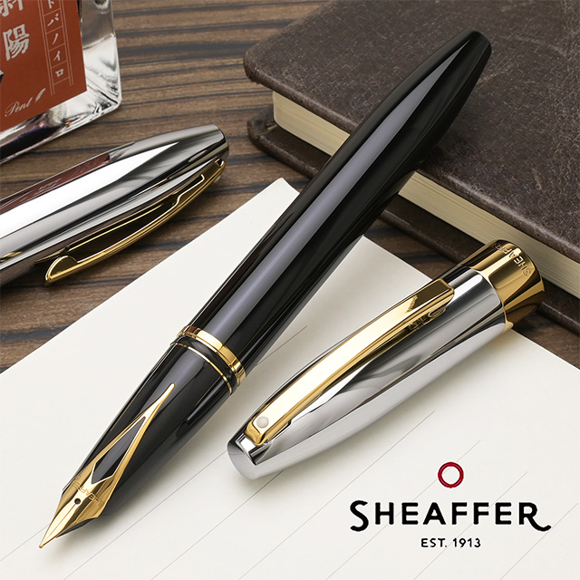 SHEAFFER（シェーファー） 万年筆 名入れ レガシー ブラック＆クローム