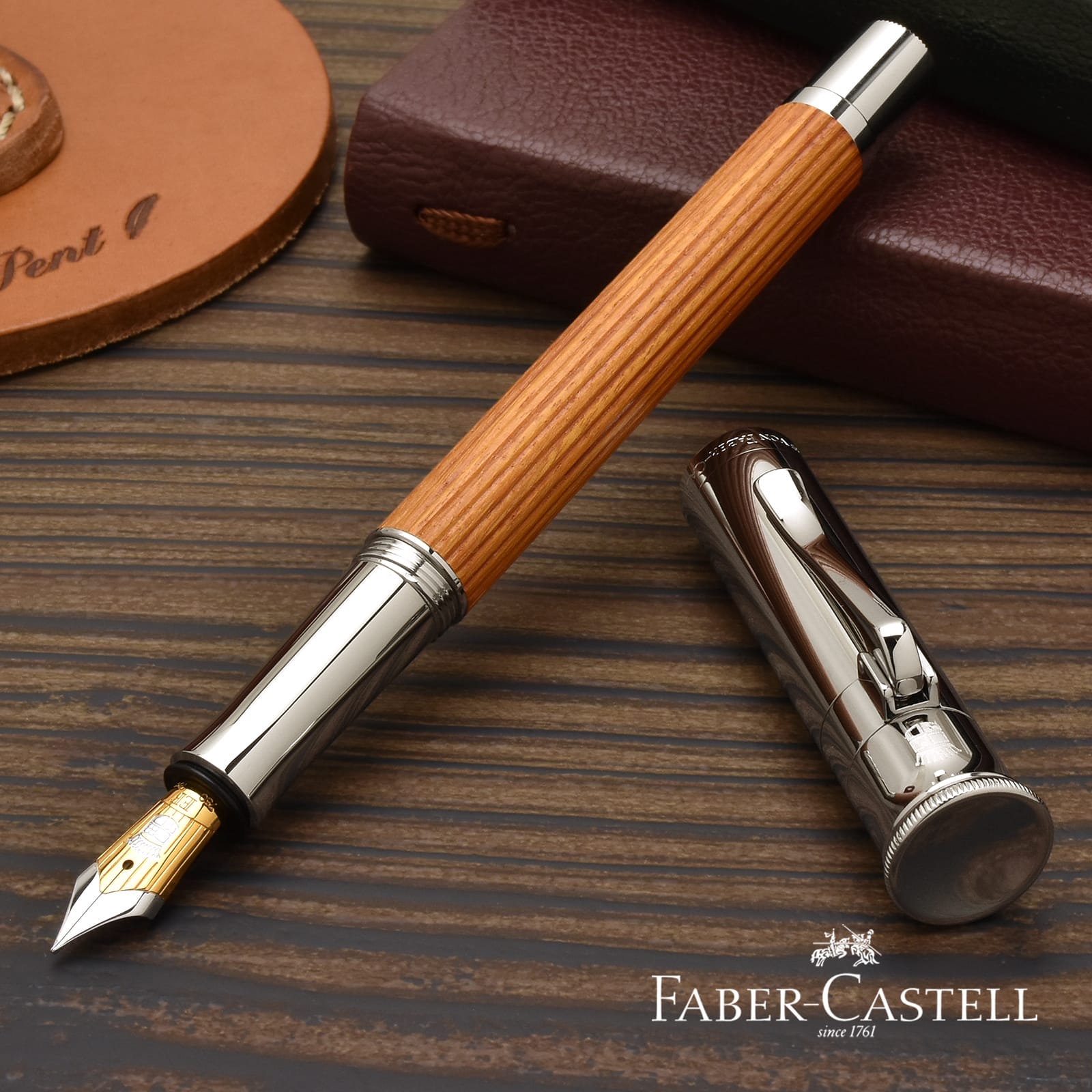 万年筆 黒色 金属キャップ　ファーバーカステル　希少モデル 新品)FABER-CASTELL ファーバーカステル 万年筆 エモーション