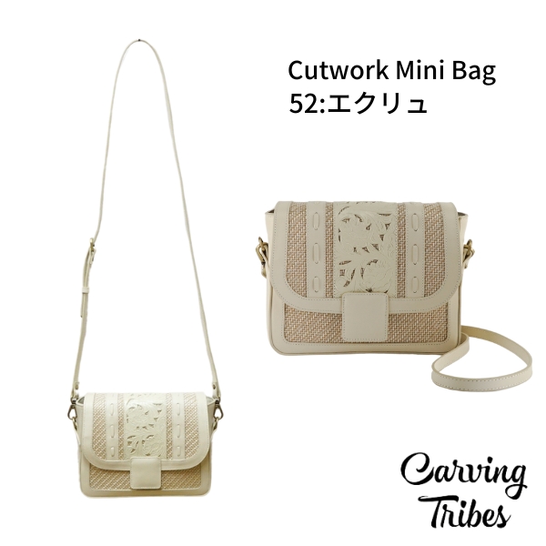 カービングトライブス　ショルダー　ミニ　ポシェット　カットワークスクエアバッグ GRACE CONTINENTAL - カービングトライブス ショルダー ミニ