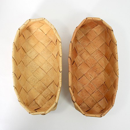 北欧フィンランドの白樺のカゴ バスケット（持ち手つき）・小/9×9×6cm