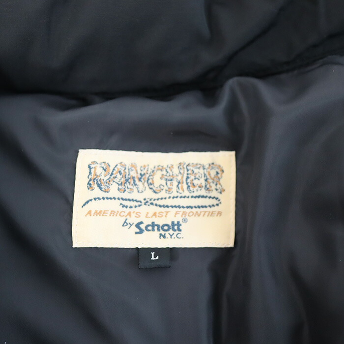 Schott N.Y.C(ショット) Schott レザーコンビ ダウン ベスト 782 Schott N.Y.C(ショット) Schott レザーコンビ ダウン ベスト 782