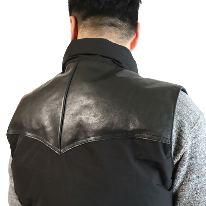 Schott N.Y.C（ショット） Schott レザーコンビ ダウン ベスト 782