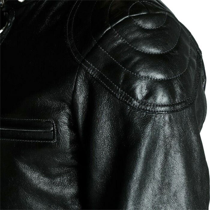 XLサイズ Schott レザージャケット シングルライダース ゴートレザー 黒 SCHOTT 正規取扱店 782-5150003 PADDED SINGLE RIDERS パデット
