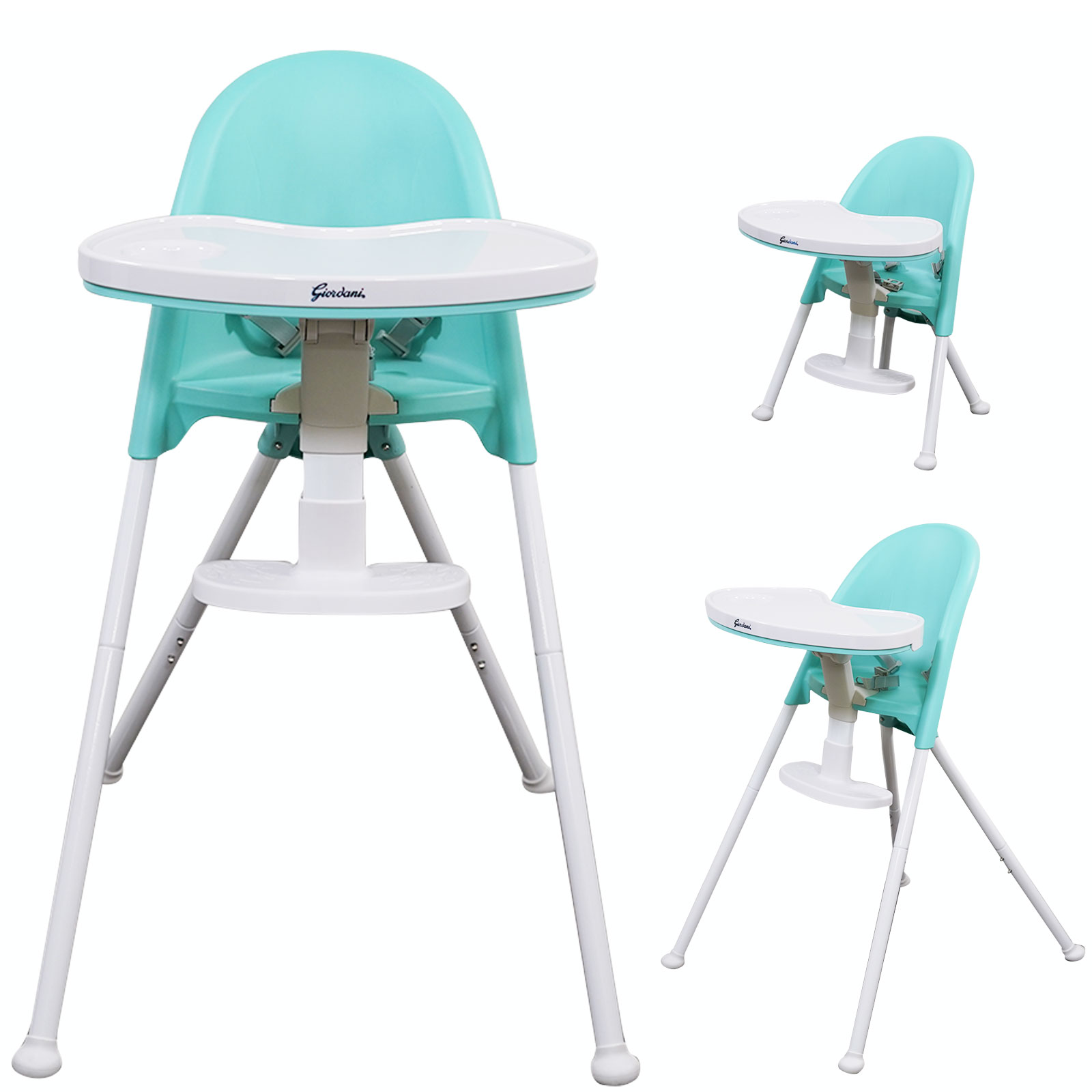 ベビーチェア ハイチェア 赤ちゃん 食事 椅子 ハイローチェア ベビー 離乳食 コンパクト 折りたたみ いす 2段階調節可能 安全ベルト付( 6ヶ月から3歳まで)｜pepipapo｜04
