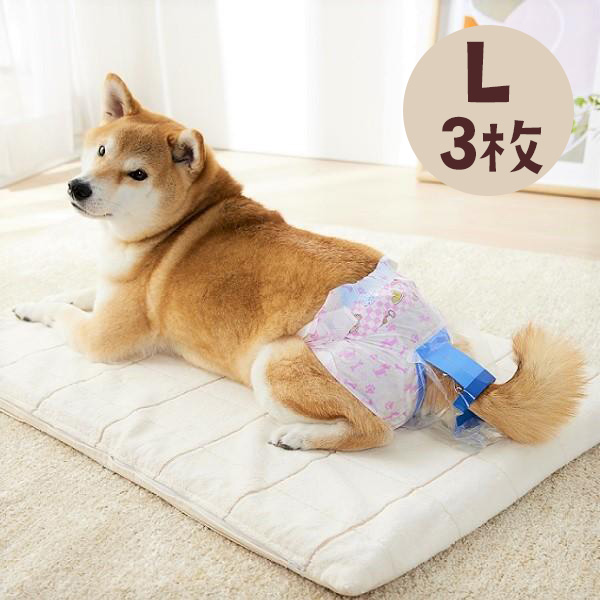 うんぽパンツ Ｌ・3枚 犬 おむつ 介護 おもらし シニア犬 老犬 トイレ