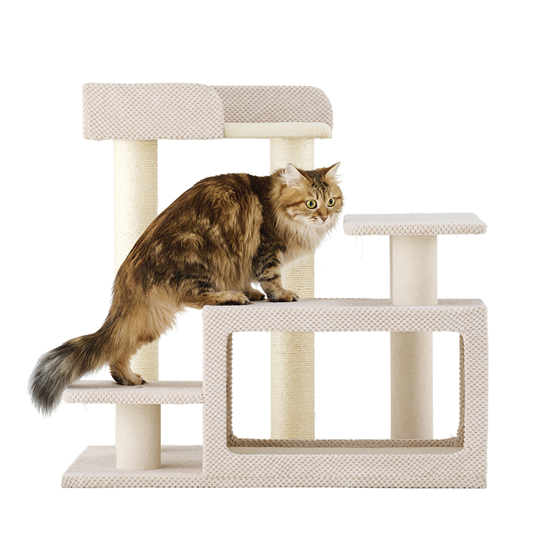 シニア猫にやさしいローステップタワー 本体 高さ72cm 据え置き型