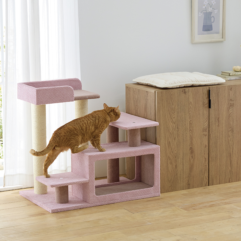 シニア猫にやさしいローステップタワー 本体 高さ72cm 据え置き型