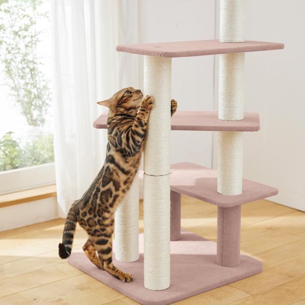 【ほぼ未使用】キャットタワー のぼりやすいらせんステップタワー キャットタワー ペット 猫 タワー