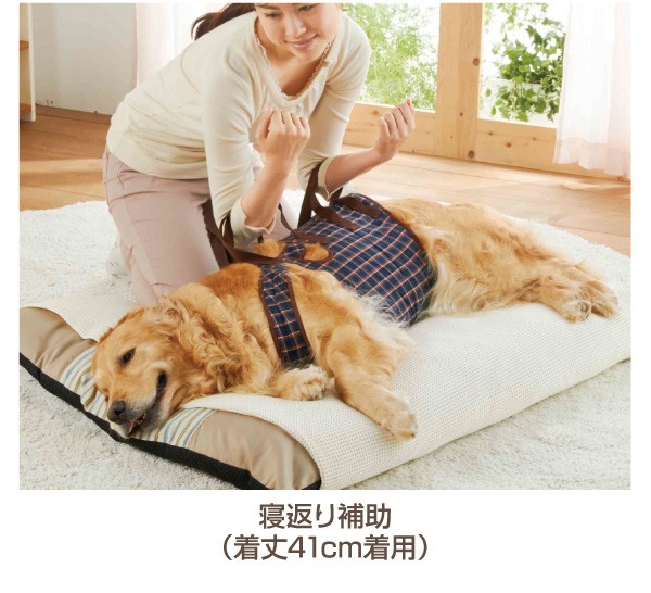 犬 介護 アシスタントバンド リフト 着丈52×バスト最小70×最大75cm、ウエスト68〜72cm シニア 老犬 補助 散歩 歩行 中型犬 大型犬