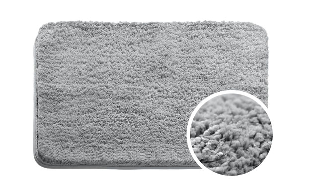 グレーのシンプルなバスマット サイズ60×40 バスマット ソフト 40×60cm 吸水 速乾 風呂 足拭き マット 安い 手入れ